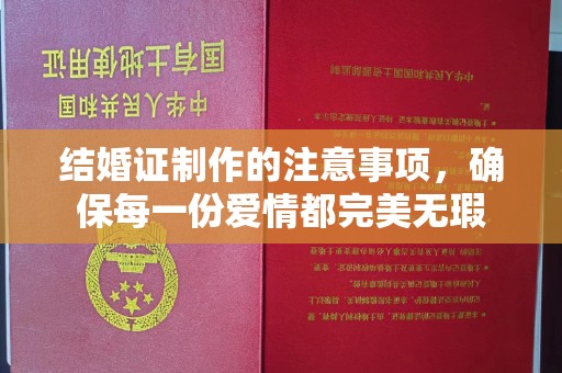 巴林右旗结婚证制作的注意事项，确保每一份爱情都完美无瑕